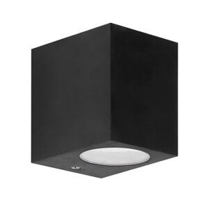 Aplique negro de pared KUBO Single - 8 W
