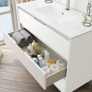 Encimera blanca de porcelana - 81x46 cm