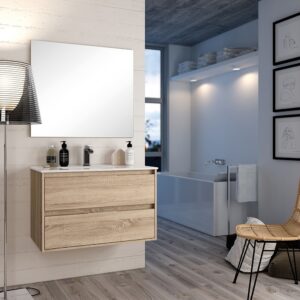 Mueble baño Sandra con 2 cajones - 80 cm