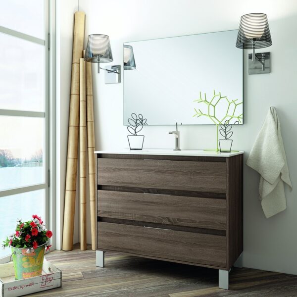 Mueble baño Sandra con 3 cajones - 80 cm
