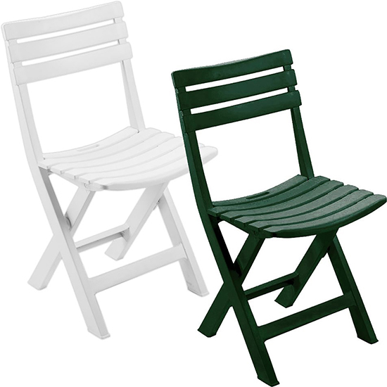 Silla plegable Birki - 44x41x78 cm - Blanco 356846